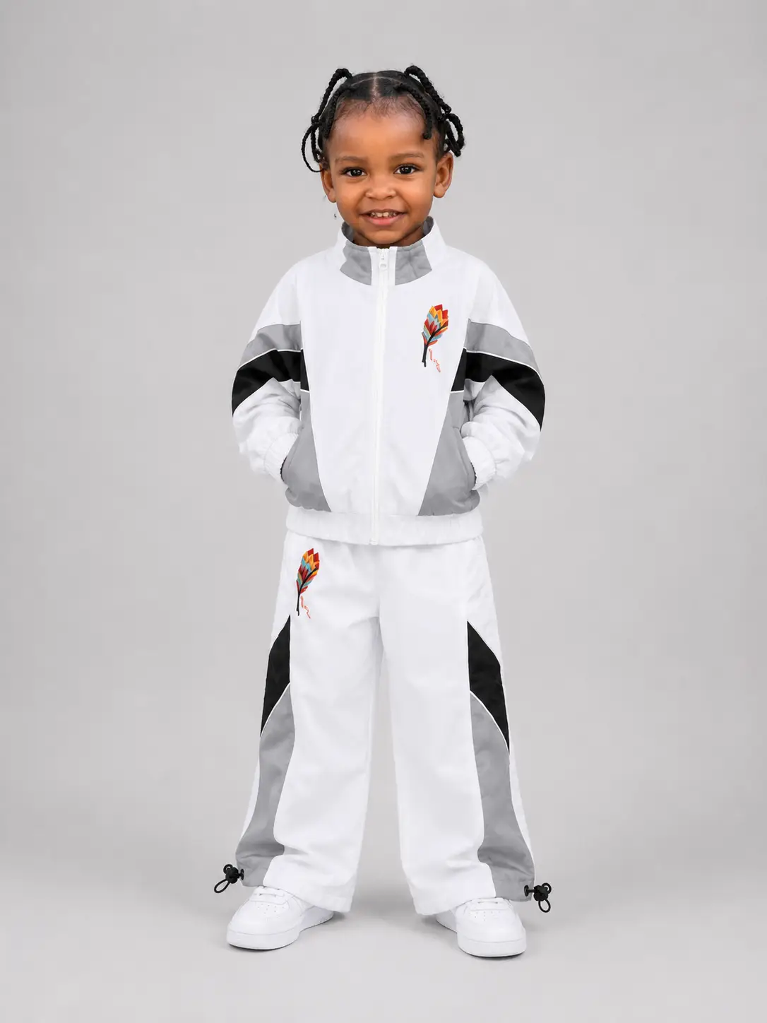 1D37FD3D-C52E-4163-A430-77C70803F8B0 Kids Windbreaker Set in a relaxed fit for comfortable layering