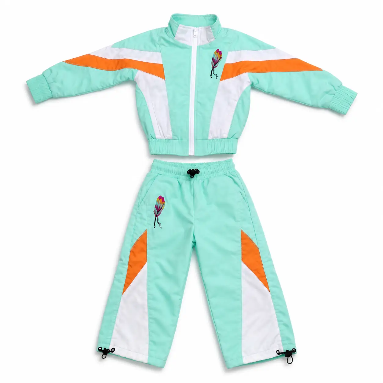 CD5544E4-A6EA-4F23-A227-C842876C9035 Kids Windbreaker Set in a navy and grey colorway